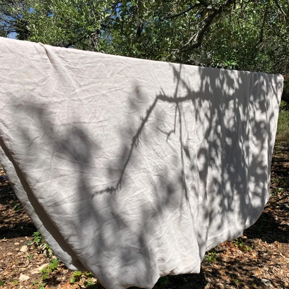 Parachute Fitted Sheet Queen Sand Beige 100% Linen Bedding Neutral Minimalist